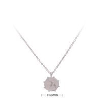 Simple Style Solid Color Sterling Silver 18k Gold Plated Pendant Necklace In Bulk sku image 1