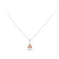 Simple Style Triangle Sterling Silver Zircon Pendant Necklace In Bulk sku image 1