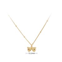 Cute Bow Knot Sterling Silver 18k Gold Plated Pendant Necklace In Bulk sku image 2