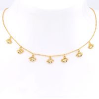 Simple Style Round Sterling Silver 18k Gold Plated Zircon Necklace In Bulk main image 1