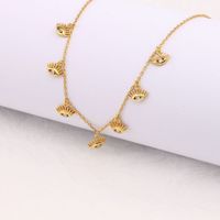 Simple Style Round Sterling Silver 18k Gold Plated Zircon Necklace In Bulk main image 4