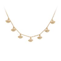 Simple Style Round Sterling Silver 18k Gold Plated Zircon Necklace In Bulk main image 2