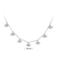 Simple Style Solid Color Sterling Silver 18k Gold Plated Zircon Necklace In Bulk sku image 1