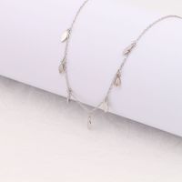 Sweet Solid Color Sterling Silver 18k Gold Plated Necklace In Bulk main image 3