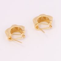 1 Pair Vintage Style Star Plating Sterling Silver White Gold Plated Gold Plated Hoop Earrings main image 2