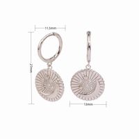 1 Pair Vintage Style Star Moon Plating Inlay Sterling Silver Zircon White Gold Plated Gold Plated Drop Earrings sku image 1