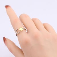 Sweet Simple Style Star Sterling Silver Plating Gold Plated Rings main image 1