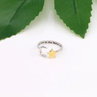 Sweet Simple Style Star Sterling Silver Plating Gold Plated Rings main image 4