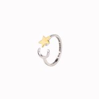 Sweet Simple Style Star Sterling Silver Plating Gold Plated Rings main image 5