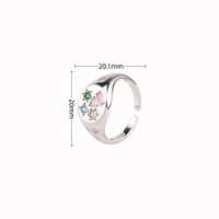 Sterling Silver Simple Style Classic Style Inlay Solid Color Zircon Rings sku image 1