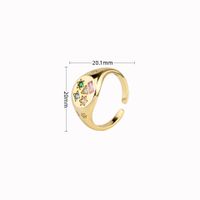 Sterling Silver Simple Style Classic Style Inlay Solid Color Zircon Rings sku image 2