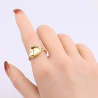 Vintage Style Heart Shape Sterling Silver White Gold Plated Gold Plated Open Rings In Bulk main image 3