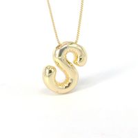 Simple Style Classic Style Letter Copper 18k Gold Plated Pendant Necklace In Bulk sku image 19
