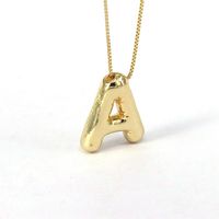 Simple Style Classic Style Letter Copper 18k Gold Plated Pendant Necklace In Bulk sku image 6