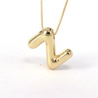 Simple Style Classic Style Letter Copper 18k Gold Plated Pendant Necklace In Bulk main image 5
