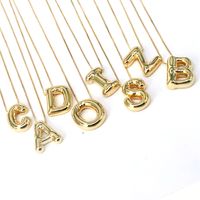 Simple Style Classic Style Letter Copper 18k Gold Plated Pendant Necklace In Bulk main image 9
