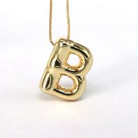 Simple Style Classic Style Letter Copper 18k Gold Plated Pendant Necklace In Bulk sku image 2