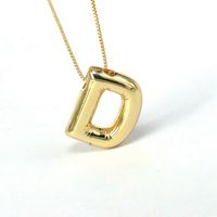 Simple Style Classic Style Letter Copper 18k Gold Plated Pendant Necklace In Bulk sku image 4