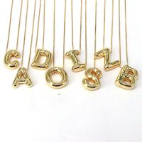 Simple Style Classic Style Letter Copper 18k Gold Plated Pendant Necklace In Bulk main image 1