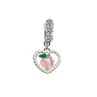 Casual Clouds Peach Plant Stainless Steel Copper White Gold Plated Rhinestones Belly Ring In Bulk main image 7