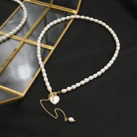 Vacation Simple Style Round Freshwater Pearl Copper Plating 18k Gold Plated Necklace main image 5