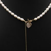 Vacation Simple Style Round Freshwater Pearl Copper Plating 18k Gold Plated Necklace main image 4