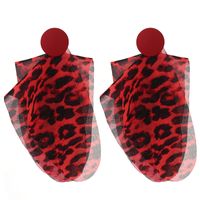 Wholesale Jewelry Classic Style Leopard Alloy Cloth Printing Drop Earrings sku image 3