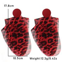 Wholesale Jewelry Classic Style Leopard Alloy Cloth Printing Drop Earrings main image 4