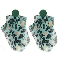 Wholesale Jewelry Classic Style Leopard Alloy Cloth Printing Drop Earrings sku image 1