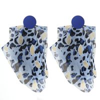 Wholesale Jewelry Classic Style Leopard Alloy Cloth Printing Drop Earrings sku image 6