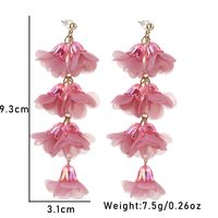 Wholesale Jewelry Commute Flower Arylic Cloth Printing Drop Earrings main image 3