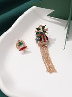 Sweet British Style Christmas Tree Snowflake Alloy Inlay Artificial Rhinestones Women's Brooches 1 Set main image 4