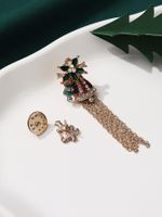 Sweet British Style Christmas Tree Snowflake Alloy Inlay Artificial Rhinestones Women's Brooches 1 Set main image 2