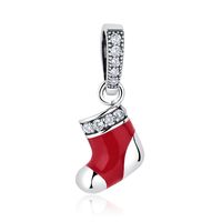 Cute Human Sterling Silver Beaded Inlay Zircon Christmas Jewelry Accessories main image 2