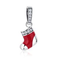 Mignon Humain Argent Sterling Perlé Incruster Zircon Noël Bijoux Accessoires main image 2