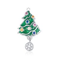 Cute Human Sterling Silver Beaded Inlay Zircon Christmas Jewelry Accessories sku image 2