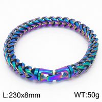 Acier Inoxydable Plaqué Or 18K Hip Hop Roche Placage Couleur Unie Bracelets sku image 5