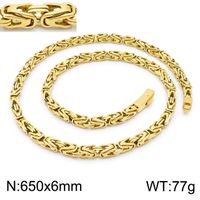Stainless Steel 18K Gold Plated Vintage Style Plating Solid Color Necklace sku image 3