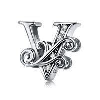 Simple Style Letter Zircon Sterling Silver Wholesale Jewelry Accessories sku image 6