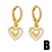 1 Pair Ig Style Simple Style Infinity Tree Heart Shape Plating Hollow Out Inlay Copper Zircon 18k Gold Plated Drop Earrings main image 3