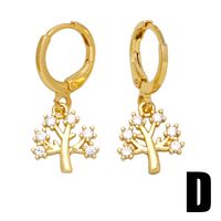 1 Pair Ig Style Simple Style Infinity Tree Heart Shape Plating Hollow Out Inlay Copper Zircon 18k Gold Plated Drop Earrings main image 5