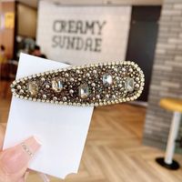 Elegant Simple Style Square Water Droplets Cloth Inlay Crystal Hair Clip sku image 2