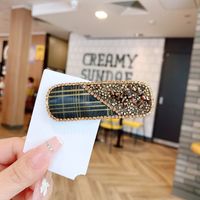 Elegant Simple Style Square Water Droplets Cloth Inlay Crystal Hair Clip sku image 4