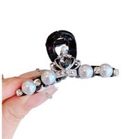 Simple Style Crown Alloy Inlay Artificial Pearls Rhinestones Hair Clip main image 5
