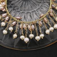 Retro Round Freshwater Pearl Copper Patchwork Plating 18k Gold Plated Bracelets main image 3