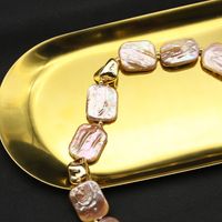 Retro Solid Color Freshwater Pearl Plating 18k Gold Plated Necklace main image 5