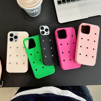 Simple Style Solid Color Silica Gel   Phone Cases main image 2