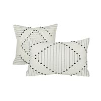 Retro Stripe Tufting Throw Pillow sku image 13