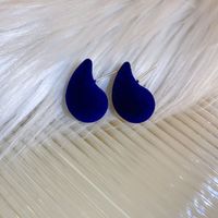 1 Pair Vintage Style Simple Style Water Droplets Solid Color Alloy Ear Studs sku image 1