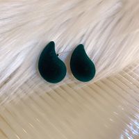 1 Pair Vintage Style Simple Style Water Droplets Solid Color Alloy Ear Studs sku image 2